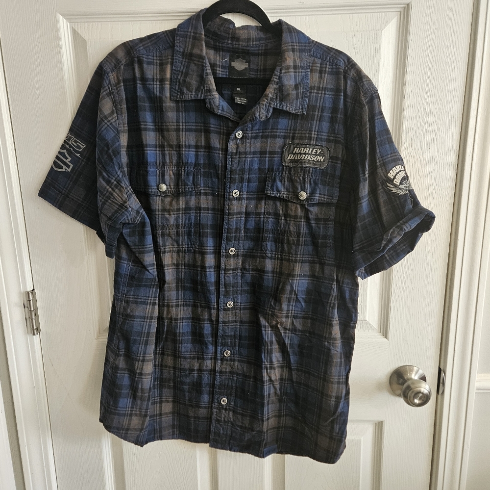 Harley-Davidson Patchwork Button-Down Shirt